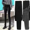 Leggings Jeans de Maternidad Estilo Primavera y Otoño Ropa Exterior 2026 Estilo Nuevo Período de Embarazo Otoño e Invierno Con Felpa Ropa de Otoño para Madre Embarazada