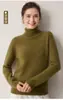 Suéter de Cachemir 100% Grueso de Cuello Alto para Otoño e Invierno, Suéter Cálido de Punto para Mujer, Top Base, Suéter Versátil, Ropa Interior para Mujer