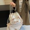 Lindo Bolso Pequeño para Mujer 2024 Nueva Moda Primavera y Verano Bolso Balde Casual Bolso con Lazo Bolso Bandolera