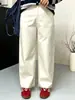 Pantalones casuales rectos de talla grande para mujer para el trabajo, colección otoño 2026, pantalones anchos cropped holgados y versátiles para mujeres con curvas