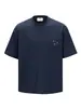 Nanxia Disguise 2026 Verão Nova Camiseta Bordada de Manga Curta para Homens, Gola Redonda Vintage Solta Casual Pulôver Camisa Curta Camiseta