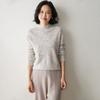 25 Tricô de Cashmere com Bolinhas Meia-Gola Outono e Inverno Tricô com Gola Alta de Pelo Cor Pura Feminino Lã Macia e Cera Tricô Base