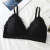 Hermosa Ropa Interior Trasera para Mujer Amigable con la Piel Sexy Encaje Copa Triangular Francesa Sujetador Push-Up para Niña Sujetador sin Aro de Acero Sujetador Sling