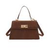 Bolsa Kelly portátil vintage fosca feminina 2025 início da primavera nova moda simples estilo ocidental bolsa transversal coreana