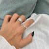 Anillo de diamantes con circonita y flor de rosa pequeña, estilo retro, de plata 925, de Dongdaemun, Corea del Sur, para el fin de semana.
