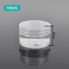 Frasco Transparente de Boca Larga 150ml Pote Selador para Alimentos Plástico PET Embalagem para Flores Chá Biscoitos Pote Plástico para Armazenamento e Porcionamento