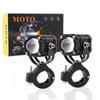 Nuevo faro LED para motocicleta con pistola de acero pequeña de dos colores, superbrillante, resistente al agua, con cinturón, lámpara modificada tipo ojo del diablo