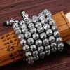 Pulsera Bagua Pixiu Atrae Dinero para Hombres y Mujeres, Pulsera Vintage de Plata Tailandesa Imitación Chapada en 999 con 108 Cuentas, Mayoreo