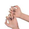 Zancui popular no exterior arte de unhas estilo ins doce legal garota quente metal pintado à mão polido linha de espelho armadura de mão usada