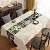 Toalha de Mesa de Luxo Leve de Alta Qualidade Impermeável e à Prova de Óleo Estilo Retro Americano Dopamina Tapete para Mesa de Jantar Estilo Ins Toalha de Mesa para Mesa de Centro