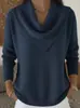 2026 Comercio Exterior Transfronterizo Sitio Independiente de Ropa para Mujer Amazon Aliexpress Otoño e Invierno Nuevos Tops y Suéteres de Color Sólido