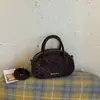 Bolso de Mano Estilo Coreano Moda de Nicho Bolso Almohada con Lunares Chic Lindo Bolso Casual de Hombro Único para el Viaje Diario