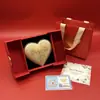 Insignia Corporativa Personalizada Logo Oro Puro 999 Pastel de Corazón Dulce Regalo de Confesión para Novia Lote de Oro Shuibe