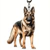 Nuevo Llavero Acrílico Transfronterizo Lindo Perro Teddy 2D Transfronterizo Creativo Cachorro Colgante para Mochila Coche Colgante