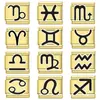 Nuevo Modelo de Pulsera de Módulos con 12 Signos del Zodiaco, Acero Inoxidable Italiano, Patrón Dorado Bañado por Goteo de Aceite, Accesorio de Pulsera Personalizable DIY Gratis