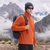 Jaqueta de Lã ao Ar Livre Masculina Lã Polar Aconchegante Roupa Externa Veludo Plus Espessada Outono Inverno Gola Alta Top Versátil Jaqueta Casca Forro