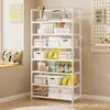Estante de Almacenamiento Multicapa Más Vendido Transfronterizo Estante de Almacenamiento para el Hogar Estante de Exhibición de Piso para Dormitorio Simple y Duradero Estante para Snacks y Comestibles