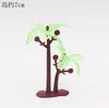 Enfeite de Bolo de Aniversário Árvore da Floresta Plug-in Verde Azul Amarelo Feltro Árvore Mori Decoração de Confeitaria Cartão de Mesa de Sobremesa
