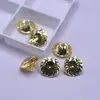 Amarillo Goose Nido de Pájaro Redondo Corte Zircón Piedra Suelta Redonda 8mm 10mm Piedra Preciosa Amarillo Claro Joyería DIY Cara de Anillo Piedra