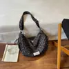 Bolsa Retro Estampado Leopardo Estilo Perezoso Otoño Invierno Gran Capacidad Cruzada Tipo Bollo Bolso de Hombro para Viajes al Trabajo con Sensación de Alta Gama