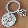 Llavero conmemorativo para mascotas perro acero inoxidable llavero cachorro letras acero titanio placa para perro Perro Perdido Colgante conmemorativo para perro