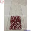 Bordado europeu e americano Renda fina bordada vermelha Acessórios para vestidos Roupas casuais femininas Bordado Tecido de renda tingido