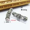 Retro Étnico Tíbet Plata Hueco Tallado Tubo Curvado Hecho a Mano Material DIY Pulsera Collar Caulis Caulis Caulis Caulis Caulis Caulis Caulis Accesorios