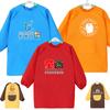 Macacão Infantil Manga Longa Impermeável Roupas para Pintar Jardim de Infância Comer Anti-Sujeira Avental de Pintura Impressão de Logo
