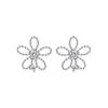 Brincos pequenos de flor de ovo de gato antigo Ning, design simples, pequenos, frescos, estilo japonês, doces, pequenos, diamantes, ocos, para mulheres