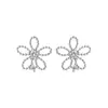 Brincos de Flor de Ovo do Amanhecer de Primavera Design Simples Fresco Estilo Japonês Doce Pequeno Diamante Flor Oca Stud Earrings para Mulheres