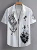 Camisa Casual de Manga Corta con Estampado Digital 3D Exclusiva de Comercio Exterior Transfronterizo para Hombre 2026
