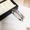 Pulsera Europea y Americana Transfronteriza Edición Ancha Acero Inoxidable Tamaño Ajustable para Mujer Exagerada de Alta Gama Dorada Abierta