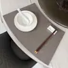 Estilo Nórdico Ins Mantel Rectangular de Cuero Doble Cara Impermeable y Resistente al Aceite, Posavasos, Mantel de Mesa de Comedor, Estilo Europeo de Lujo Ligero, Hotel