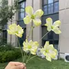 5 cabeças de flores cosmos Monet, flores artificiais, flores falsas para decoração de casamento e casa, atacado