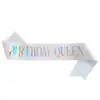 Corona de Cumpleaños Tiara de Novia Decoración de Fiesta Banda para el Hombro de Cumpleaños Diadema Corona Banda para el Hombro Cinta de Etiqueta de Fiesta