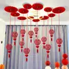 Conjunto de Decoração para Quarto de Casamento Celebração de Casamento Pingente para Sala de Estar Flor de Puxar Ornamento Noivo e Noiva Suprimentos de Casamento Casa Nova Ornamento Pendurado Dupla Felicidade