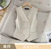 Conjunto de 3 Peças Vermelho para Negócios Outono/Inverno Transfronteiriço Blazer de Manga Longa Colete de Terno Feminino Calça de Cintura Alta