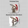BRUP Adesivo Estático de Burro de Natal Engraçado Adesivo Visual 3D Adesivo de Decoração de Vidro de Natal