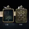 Colgante de Caja Thangka Estilo Nuevo de Xizang, Caja Gau Mandala, Colgante para Colgar en el Cuello Thangka, Cobre Puro Chapado en Oro de 24 Quilates