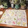 Frotado y Teñido de Hojas de Plantas DIY Toalla Cuadrada Herramientas y Materiales de Impresión de Tejidos para Niños de Jardín de Infancia y Actividades Padres-Hijos