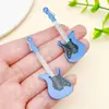 Colgantes Mini Guitarra Musical Acrílicos de 5 Colores Mixtos Accesorios para Llavero Pulsera Collar Joyería DIY