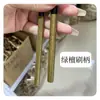 Pelo de Zorro Nieve Nariz de Hoz Sombra de Ojos Pincel Yamanaku Cabeza Inclinada tamaño pequeño Grande Cangzhou Pincel de Maquillaje Profesional Tubo de Cobre Sándalo Verde