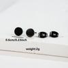 Pendientes Redondos de Acero Inoxidable Chapado en Oro de 18 Quilates de Lujo Accesibles Transfronterizos, Pendientes Pequeños Geométricos de Moda, Corazón Simple, Estrella, Luna