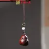 Sándalo Verde y Palo de Rosa Tallados Serpiente, Vaca, Oveja Cadena para Teléfono Móvil Colgante Creativo para Mochila