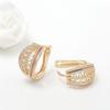 Brincos Transfronteiriços para Mulheres, Estilo Europeu e Americano, Brincos de Metal com Diamantes, Brincos, Brincos de Nicho de Alto Nível, Brincos Versáteis Franceses