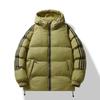 Jaqueta Masculina Tendência Nova Outono e Inverno com Capuz Três Listras Estilo Coreano Engrossada Esportiva Casual Versátil