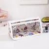 Estojo Transparente de Filhote West Highland Terrier Desenho Animado, Mesmo Estilo do Xiaohongshu, Alto Valor Estético, Armazenamento de Material Escolar de Grande Capacidade para Estudantes