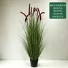 Bonsái de césped artificial para perro transfronterizo, césped de cebolla, planta grande, decoración de suelo para escaparate, planta verde en maceta, planta verde artificial