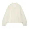 Ropa europea y americana para mujer transfronteriza, popular en AliExpress, chaqueta de moda con cuello en V y manga abullonada, chaqueta de aviador