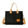 Nova Bolsa de Ombro Transversal de Lona Feminina Inverno 2025 Casual Simples Grande Capacidade Cor Sólida Bolsa de Mão para o Trabalho para Mulheres
